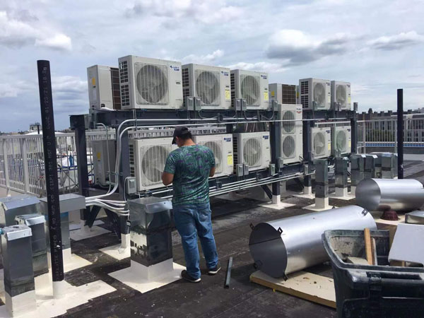 Commercial ventilation duct installation